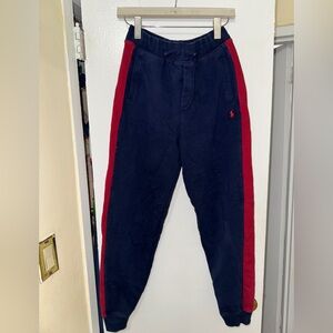 Polo Ralph Lauren Boys Joggers – Navy/Red Stripe (XL 18–20)